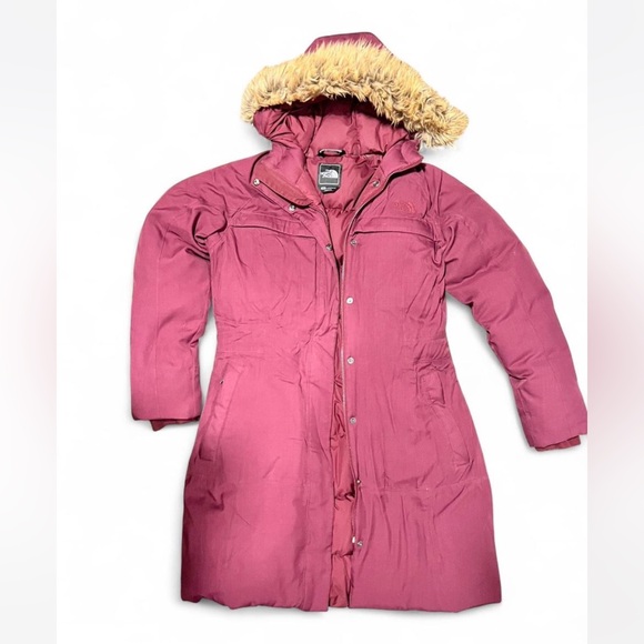 The North Face Jackets & Blazers - The North Face Women's Burgundy Fur Hooded Jacket